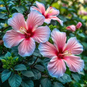 Гибискус садовый Тропикал Сан купить по цене от 293р. в интернет-магазине «Посадика» с доставкой почтой в в Сосновкае и по всей России – [изображение №1].