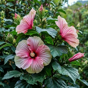 Гибискус Иден Бьюти купить по цене от 460р. в интернет-магазине «Посадика» с доставкой почтой в в Сосновкае и по всей России – [изображение №1].